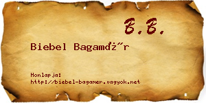 Biebel Bagamér névjegykártya