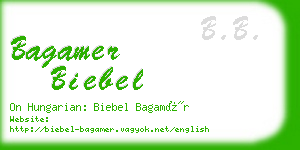 bagamer biebel business card